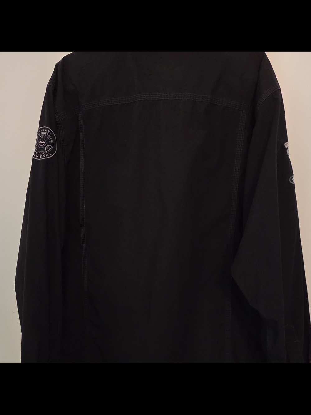 Harley-Davidson Black Men’s Casual Button-Down Shirt with Embroidered Logo - Picture 9 of 9